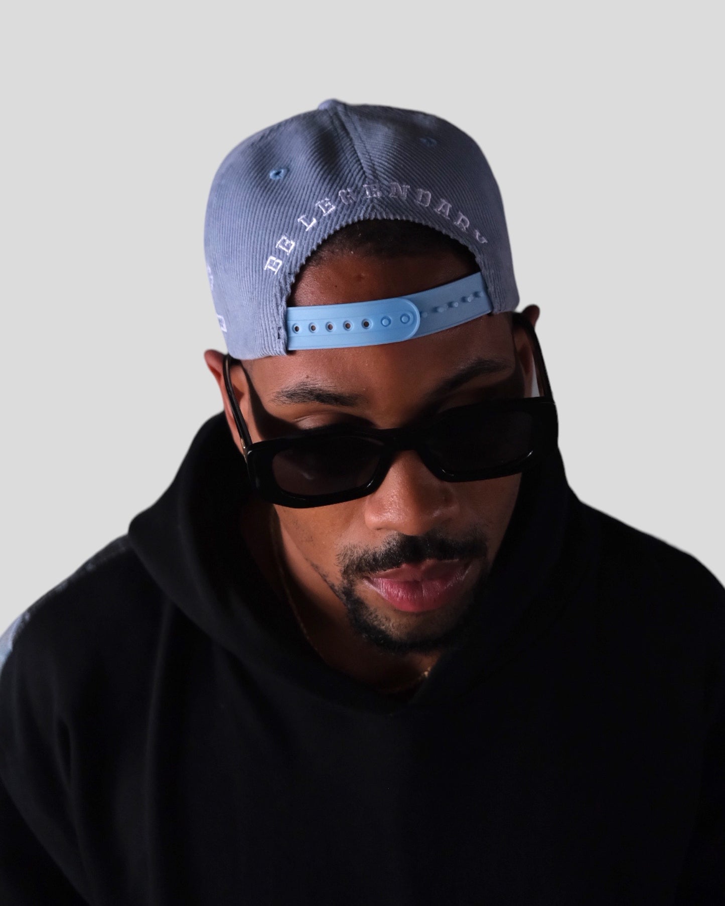 Blue “BE LEGENDARY” Corduroy Snapback