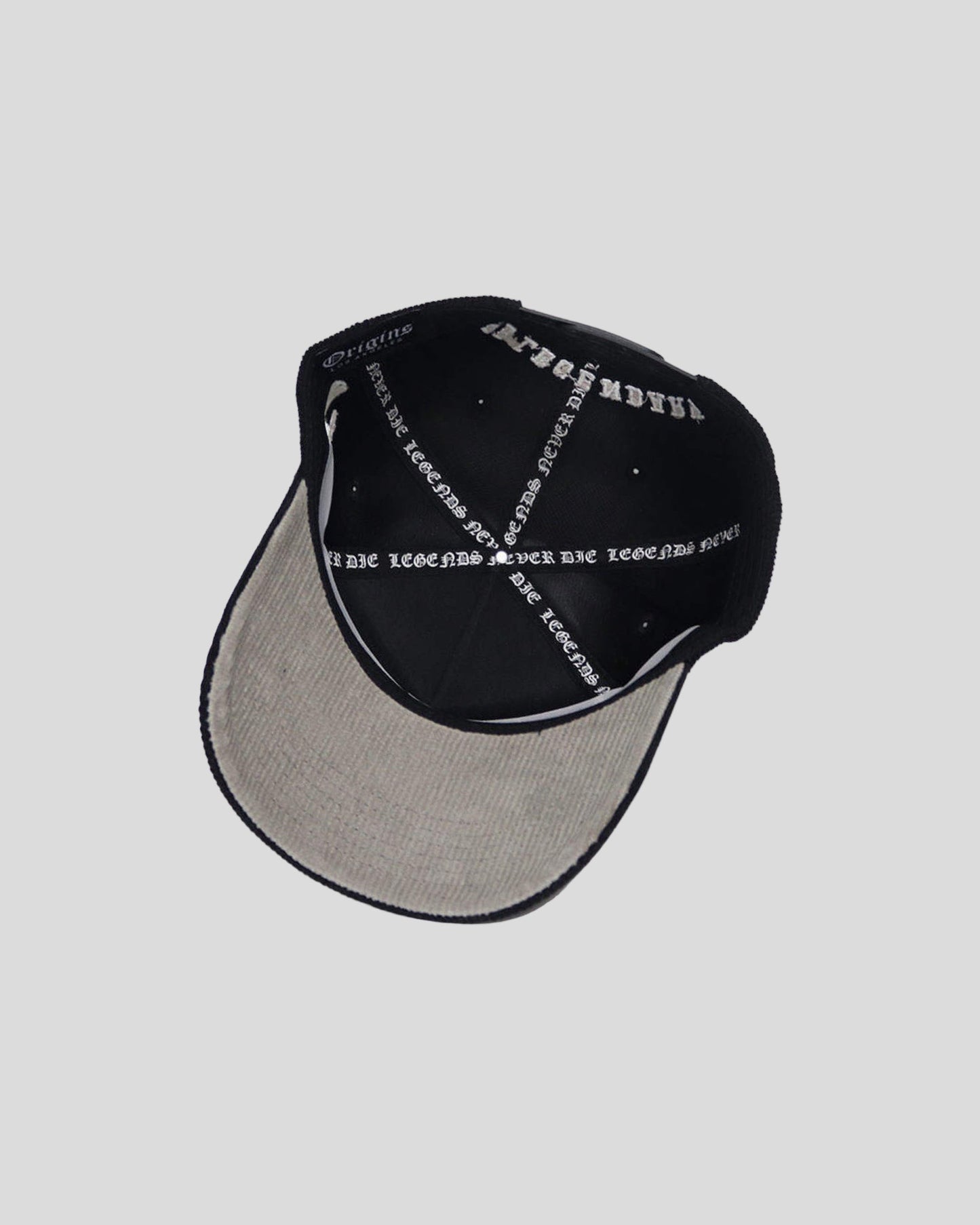 Black “BE LEGENDARY” Corduroy Snapback